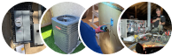 home service technicians performing HVAC, electrical, and plumbing repairs and maintenance