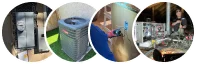 home service technicians performing HVAC, electrical, and plumbing repairs and maintenance