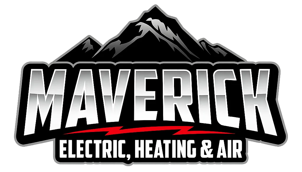 Maverick Home Services Mountain Logo White