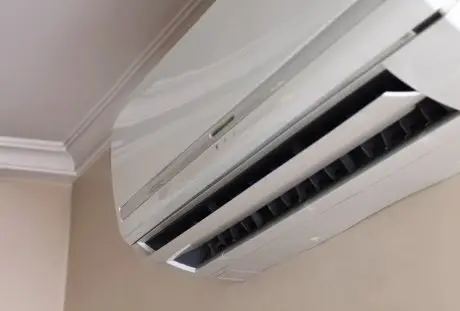 ductless mini split air conditioner installed on wall for residential cooling